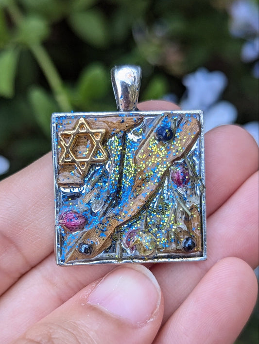 Dad's Micro Painting Pendant 2