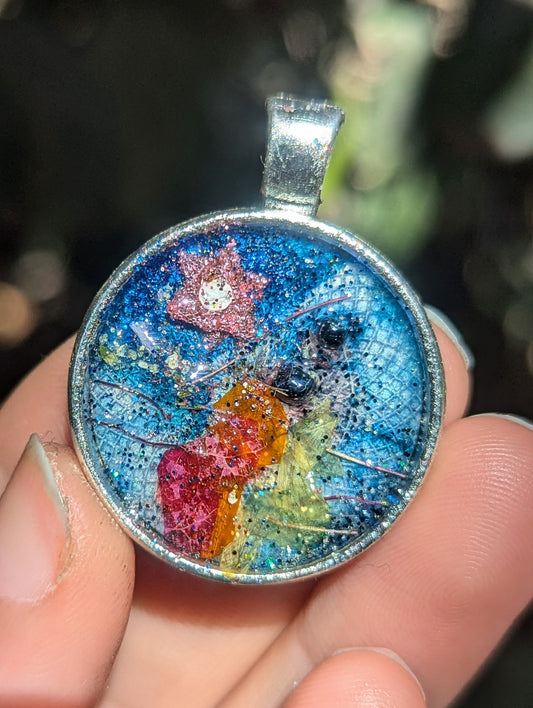 Dad's Micro Painting 4: Inspired by Lovers by Chagall