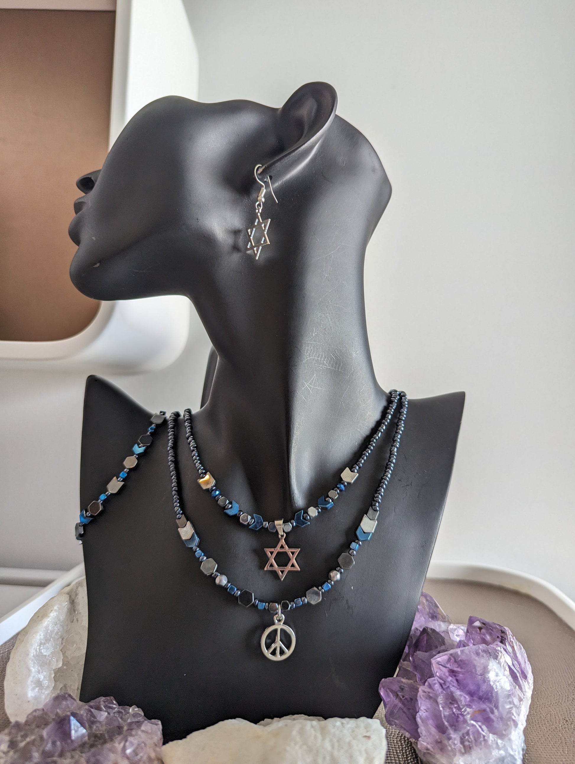 Star of David and Peace Sign Set - for those who refuse to lose hope for Peace in Israel and Gaza