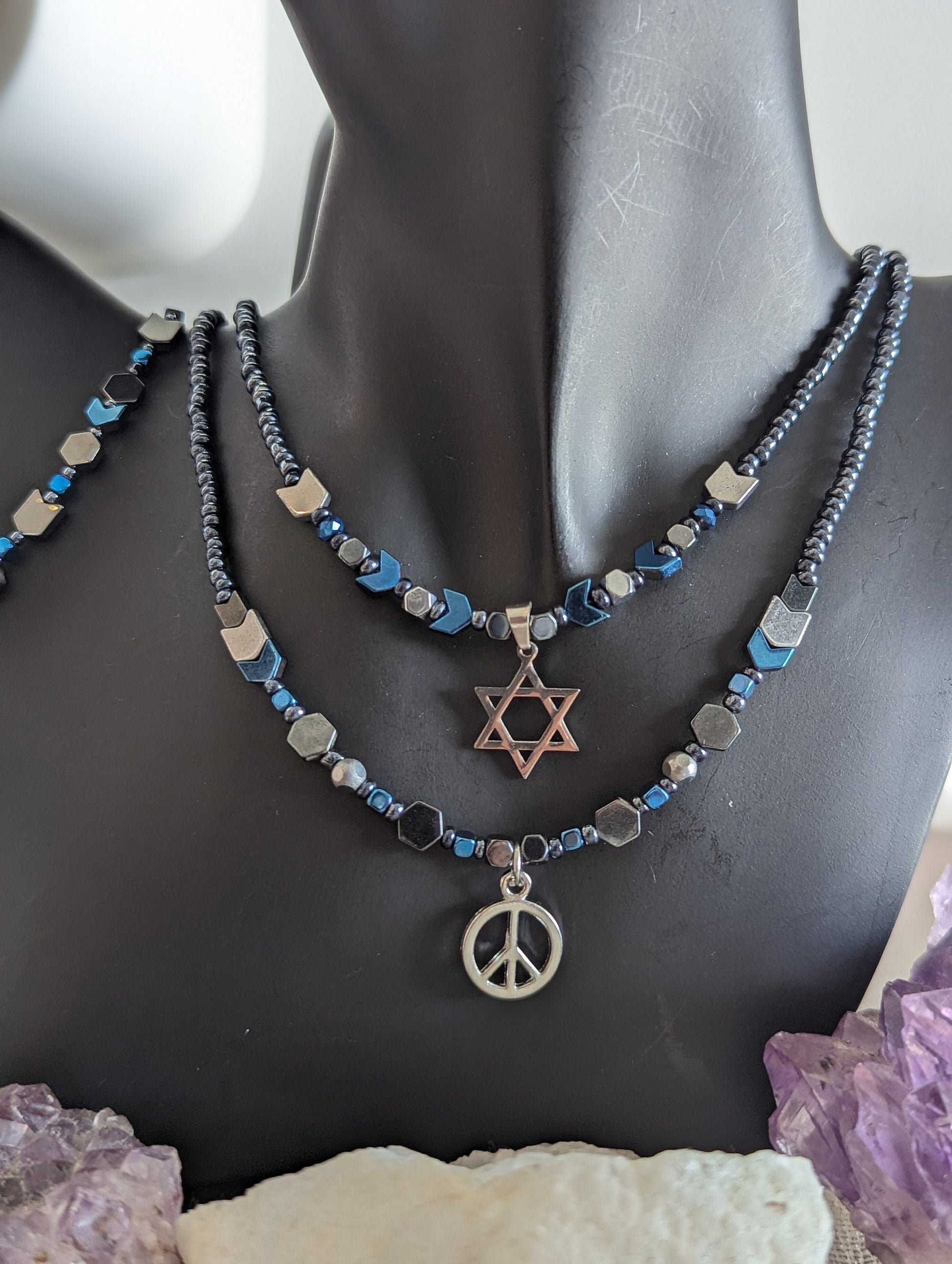 Star of David and Peace Sign Set - for those who refuse to lose hope for Peace in Israel and Gaza