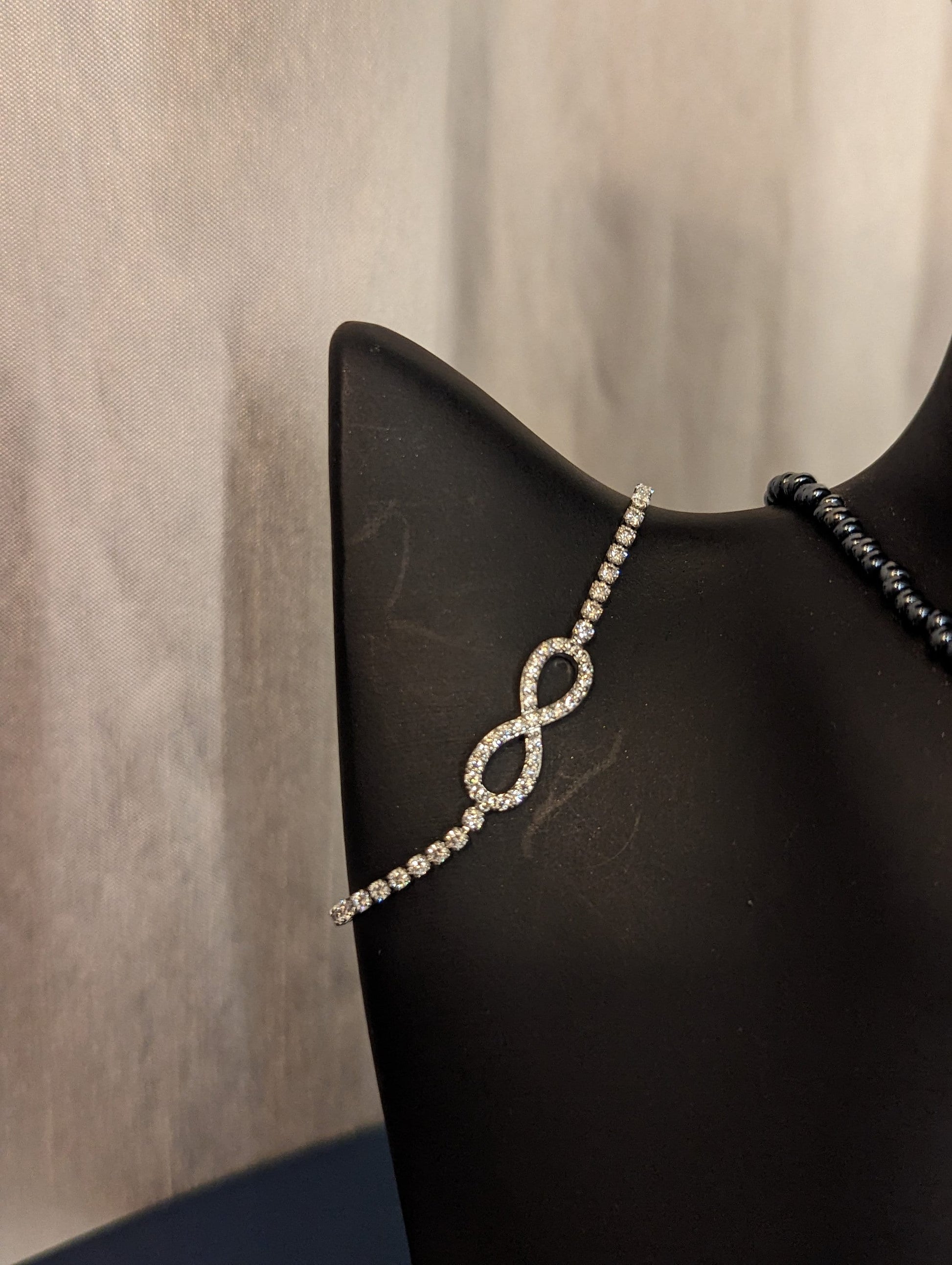 Infinite Pure Love: Silver Heart Handmade Jewelry Set and Infinity Bracelet