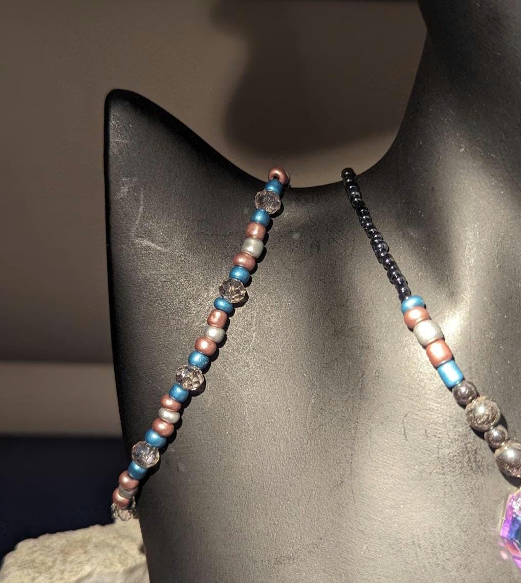 Trans Pride Set with Hematite styled Arrows and Light Blue White Pink Flag Colors Beaded Handmade Set