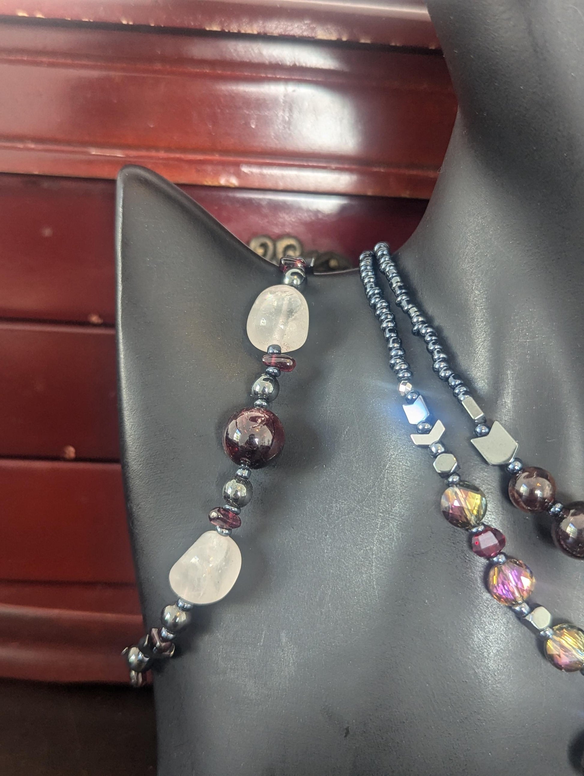 ISRAEL Hope for Peace Set: with Garnet and Rose Quartz gemstones